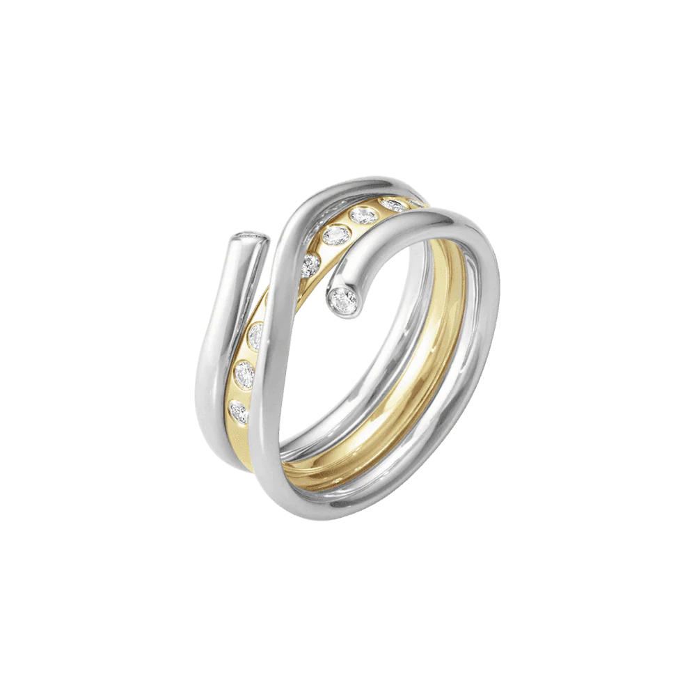 Magic Yellow Gold Diamond Set Centre Ring - Image 4