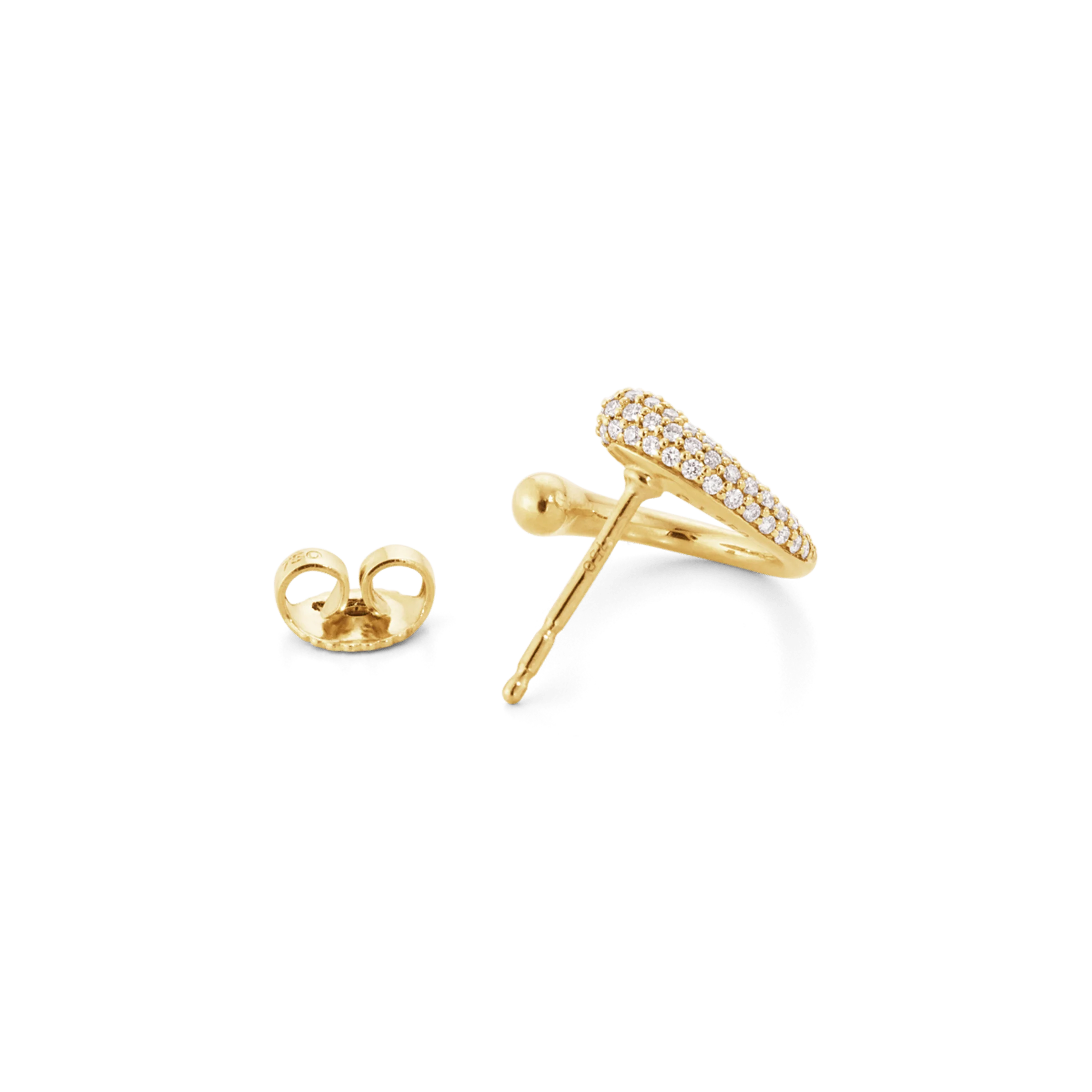 Mercy 18ct Yellow Gold Diamond Set Earrings - Image 4