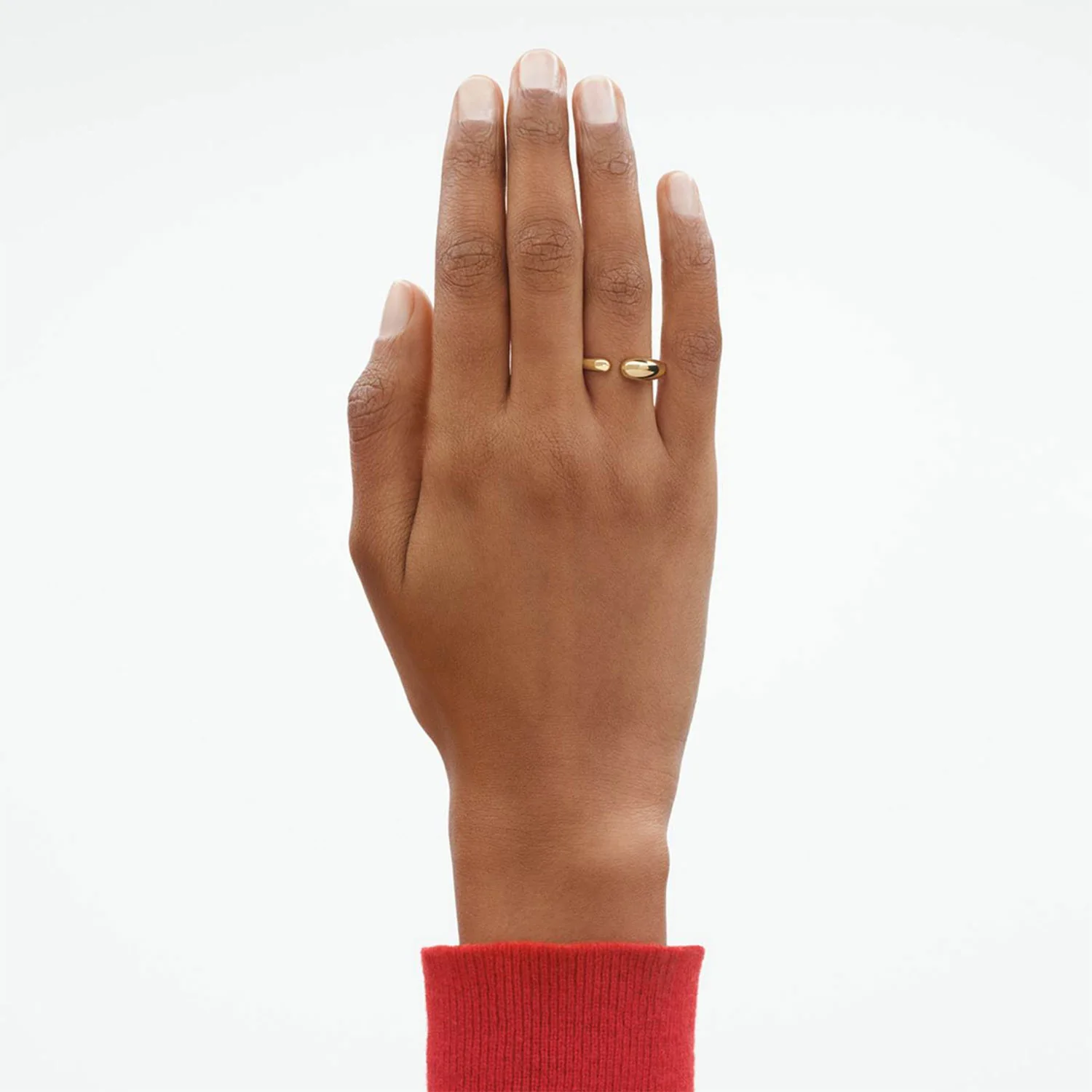 Mercy 18ct Yellow Gold Plain Mini Ring - Image 2