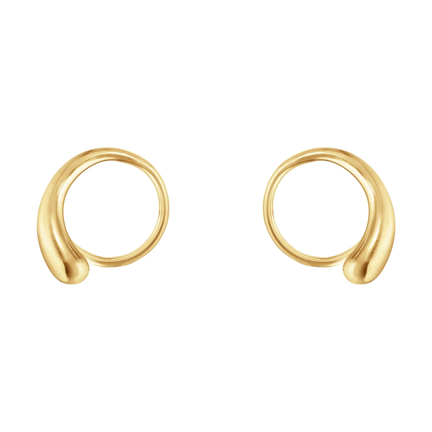 Mercy 18ct Yellow Gold Swirl Earrings - Image 4