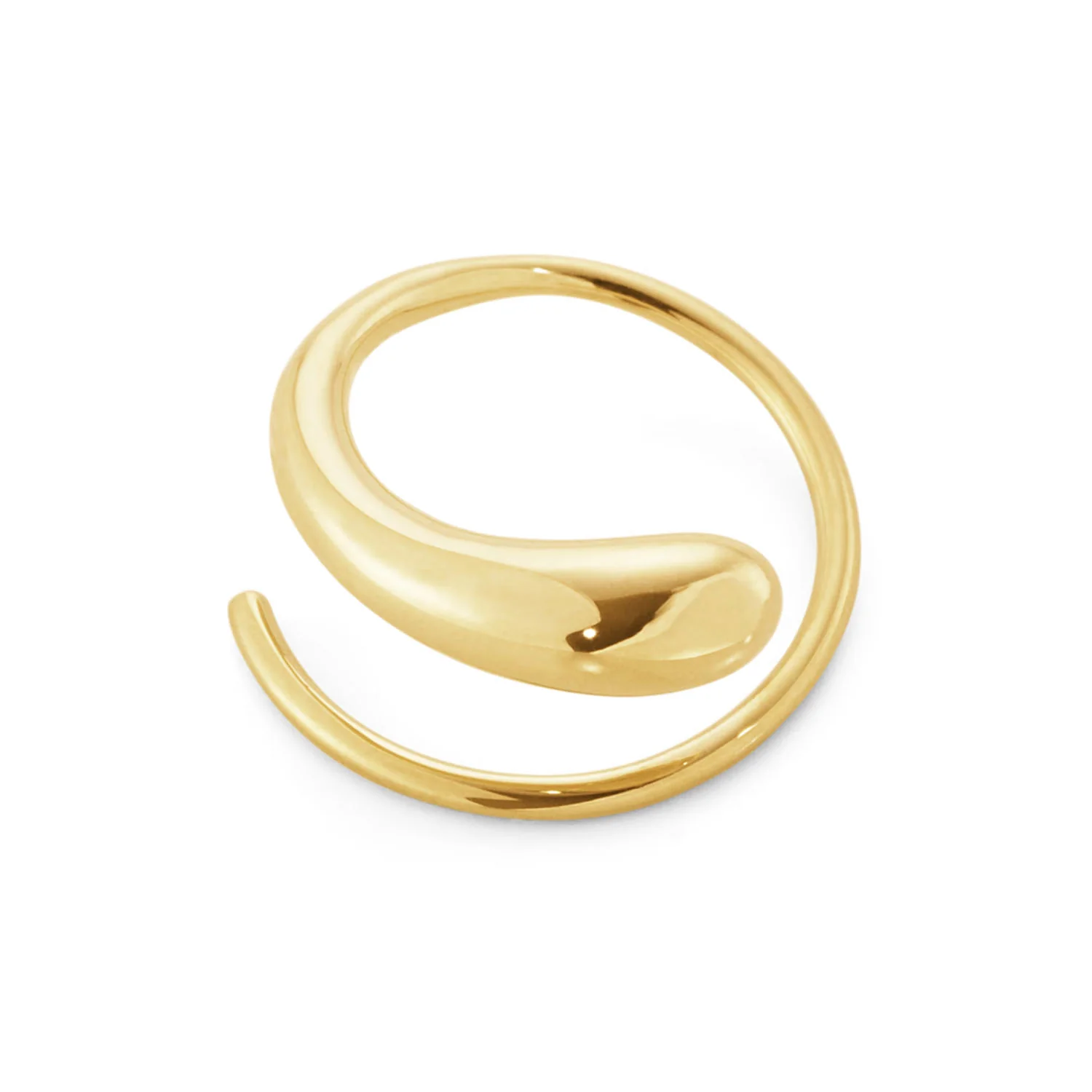 Mercy 18ct Yellow Gold Swirl Earrings - Image 5