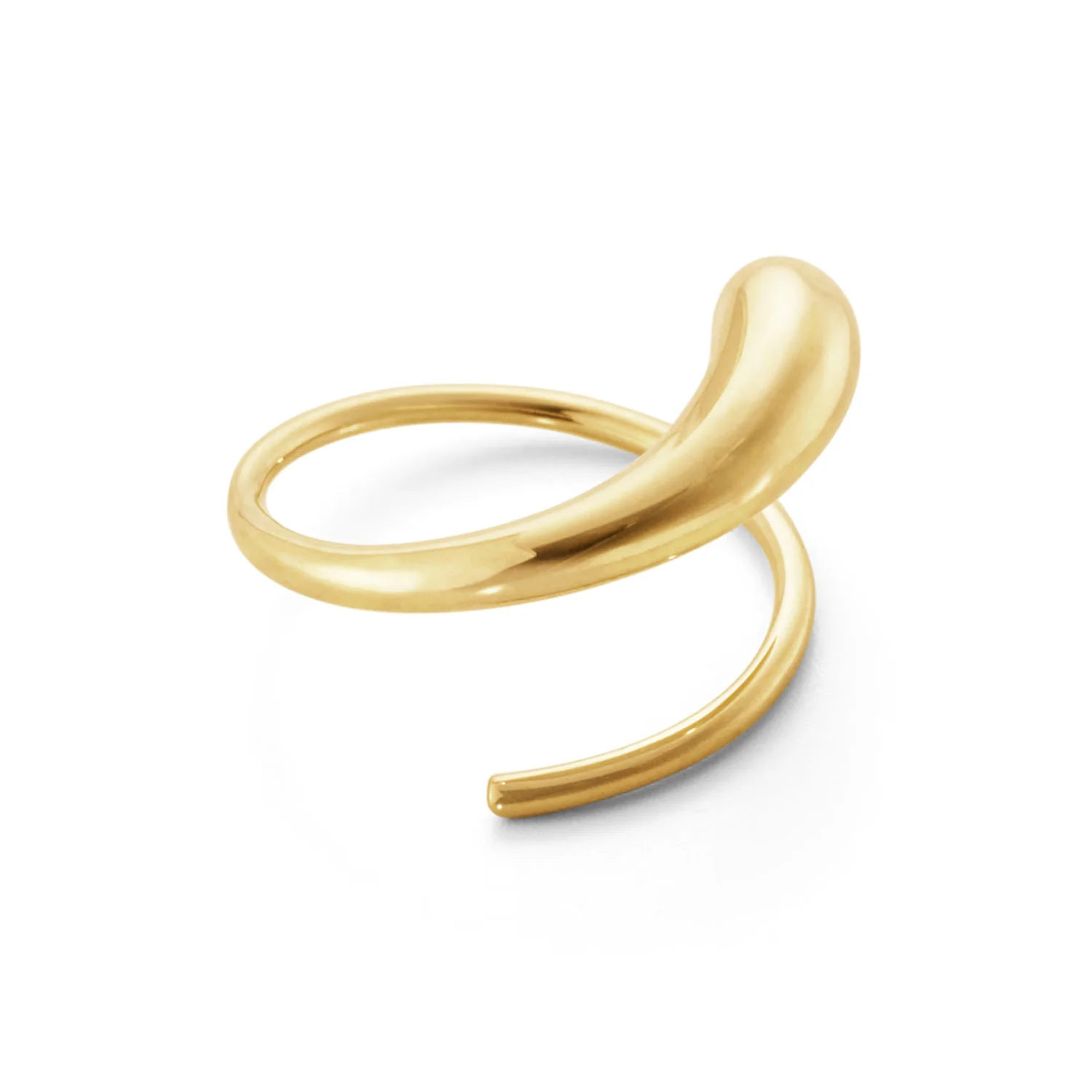 Mercy 18ct Yellow Gold Swirl Earrings - Image 6