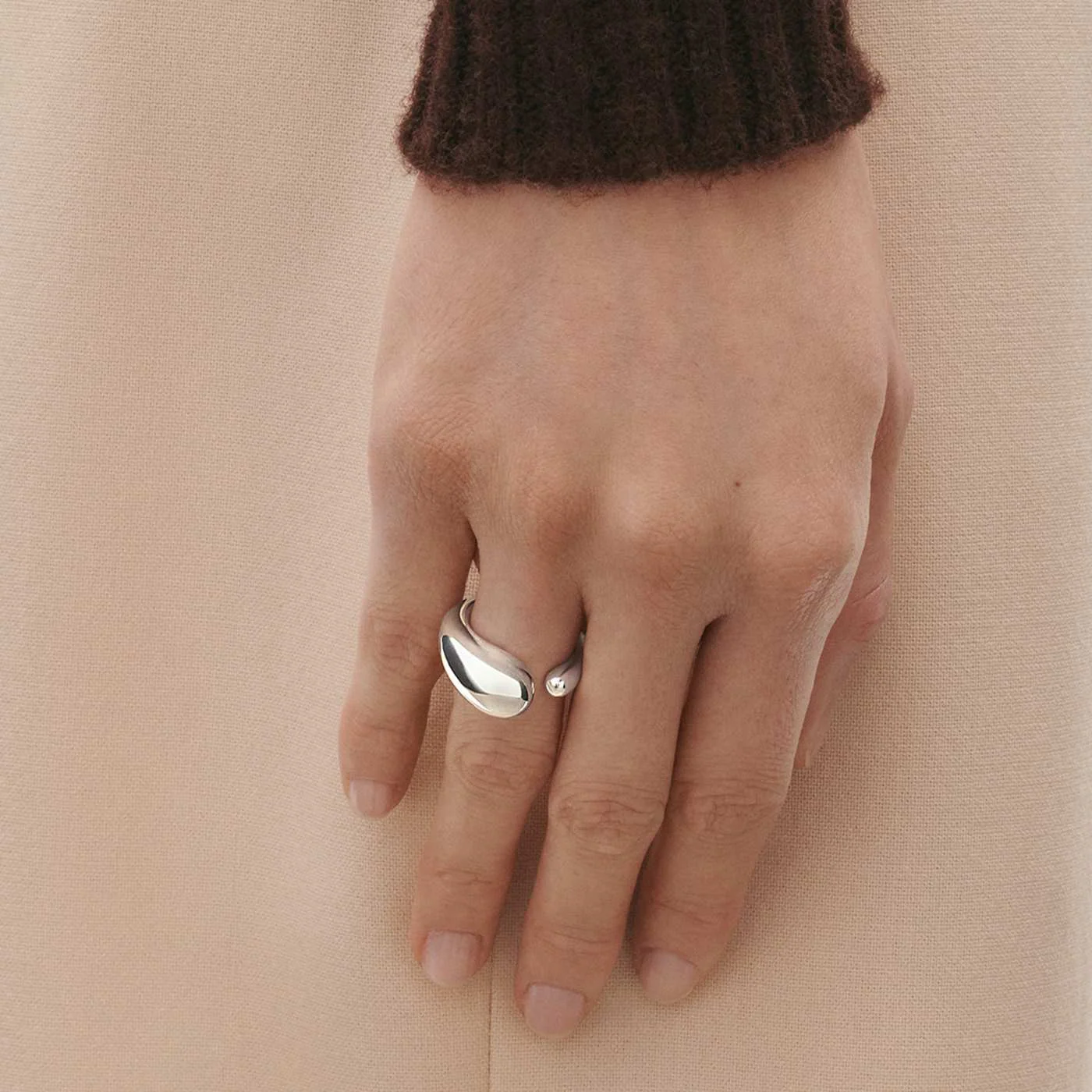 Mercy Sterling Silver Large Ring - Image 3