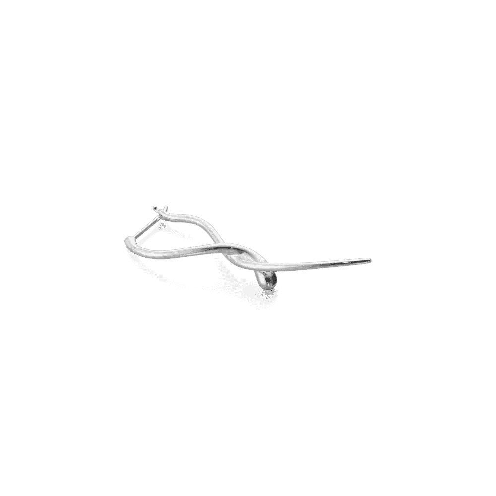 Mercy Sterling Silver Twisted Long Drop Earrings - Image 6