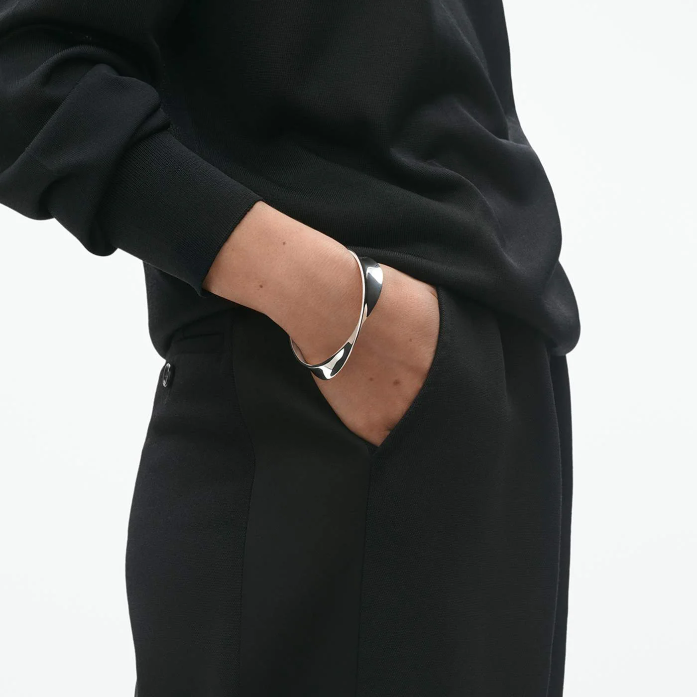 Mobius Sterling Silver Bangle - Image 2