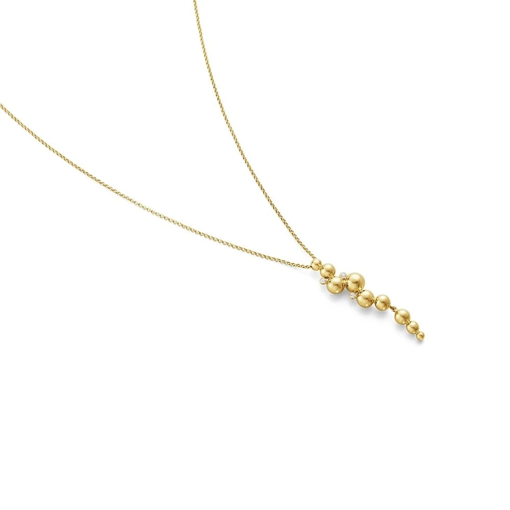 Moonlight Grapes 18ct Yellow Gold Diamond Set Drop Pendant - Image 4