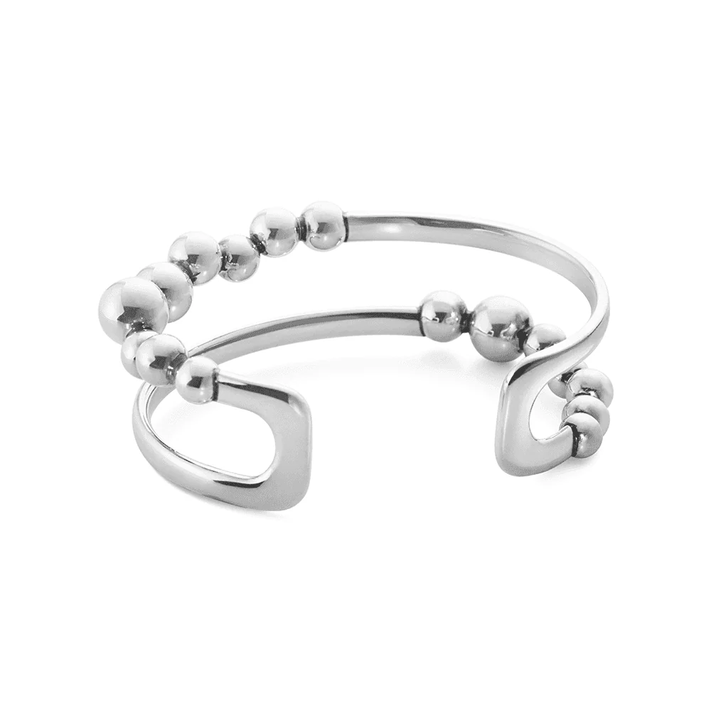 Moonlight Grapes Oxidised Sterling Silver Bangle - Image 5