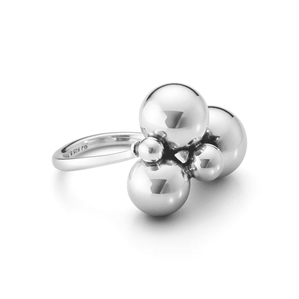 Moonlight Grapes Oxidised Sterling Silver Ring - Image 4