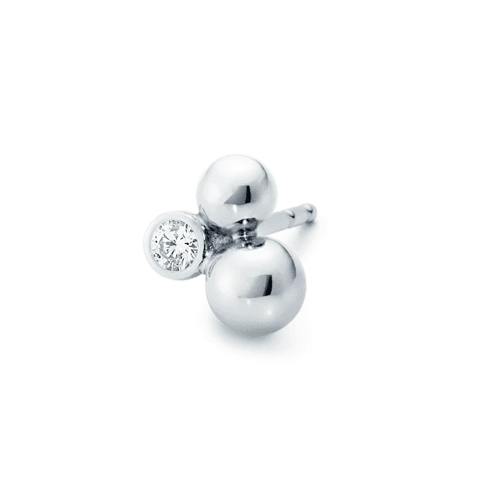 Moonlight Grapes silver and diamond earrings - Image 4