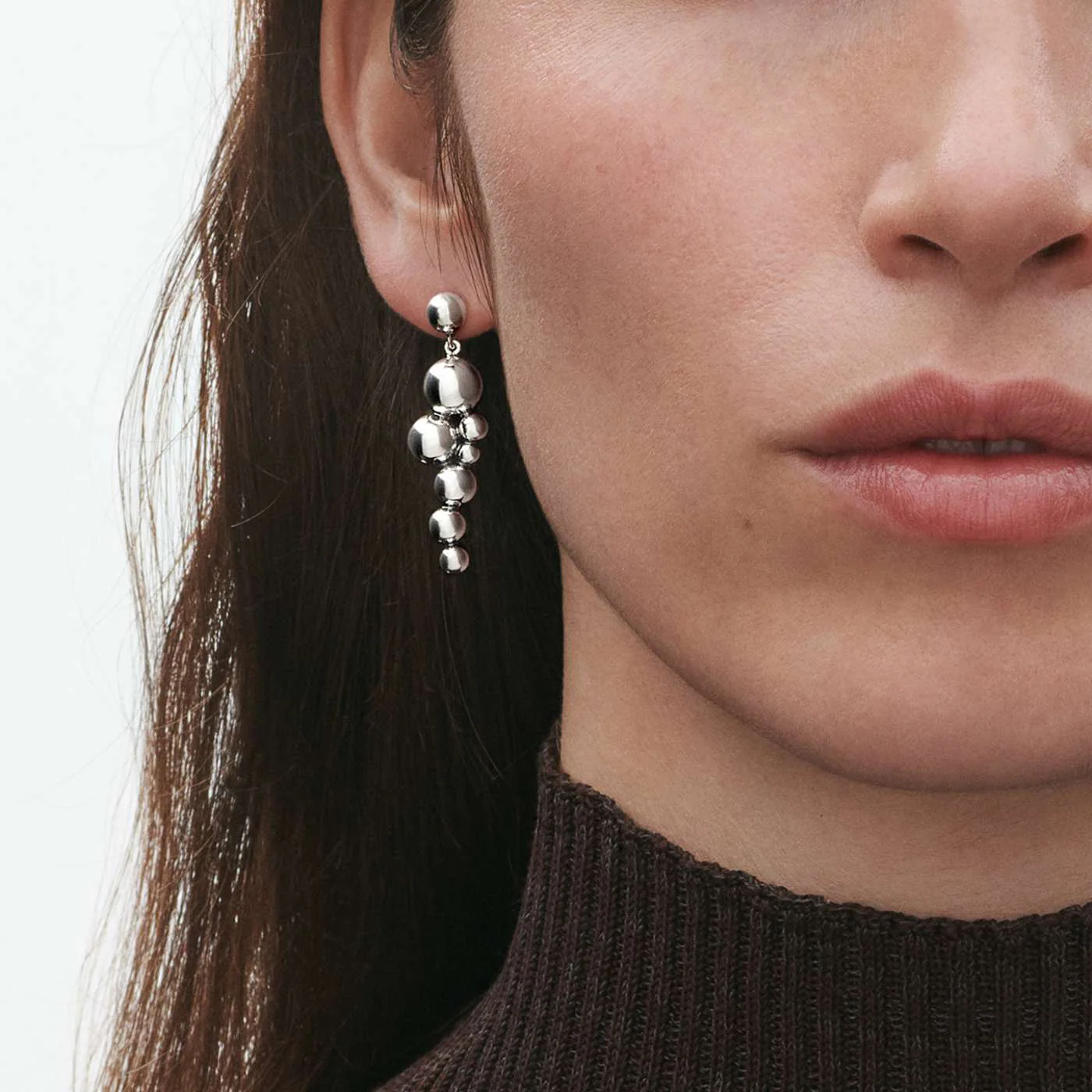 Moonlight Grapes silver drop earrings - Image 3