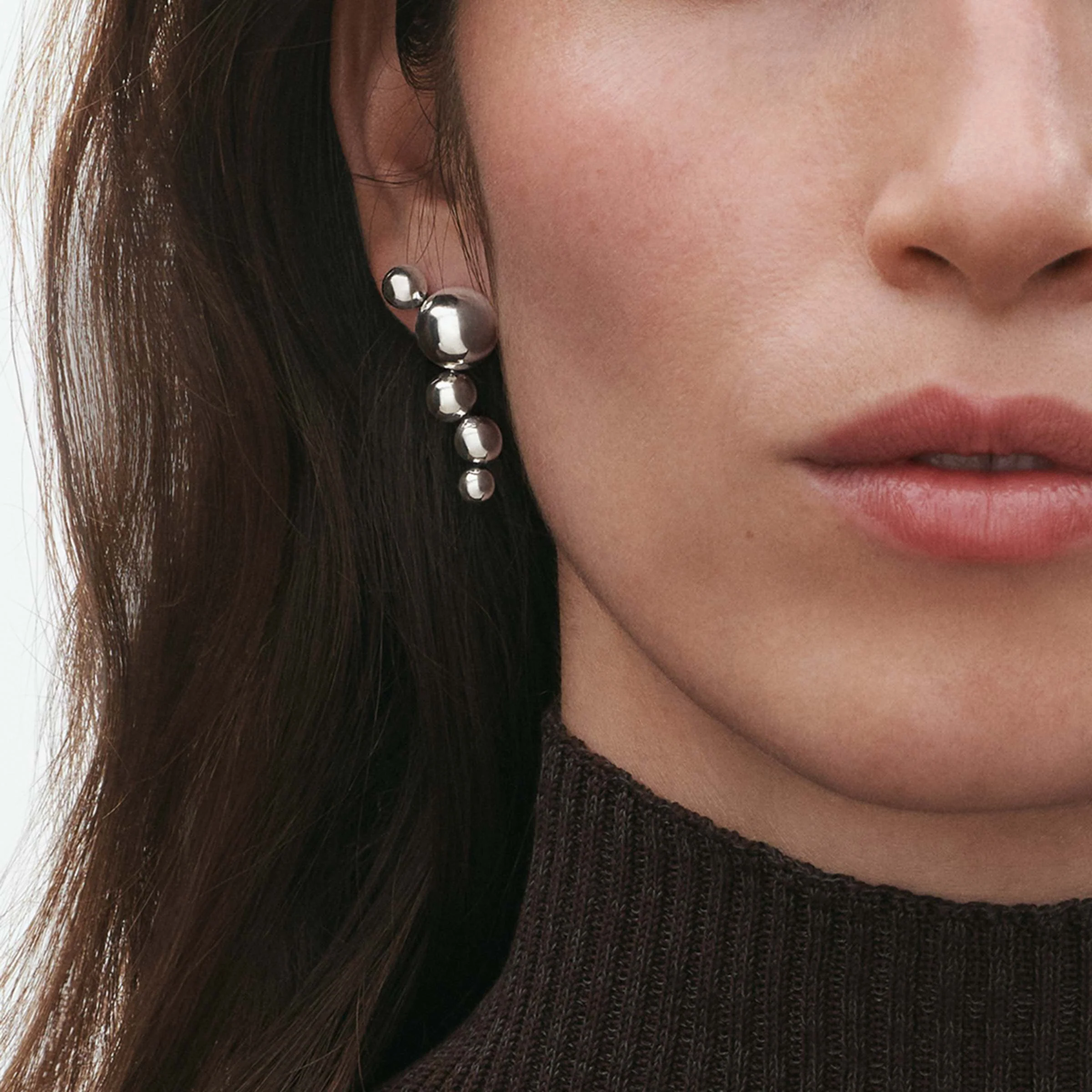 Moonlight Grapes Silver Earrings - Image 3