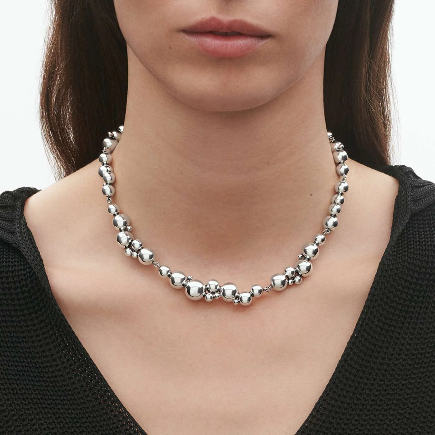 Moonlight Grapes Chain Silver Necklace - Image 3