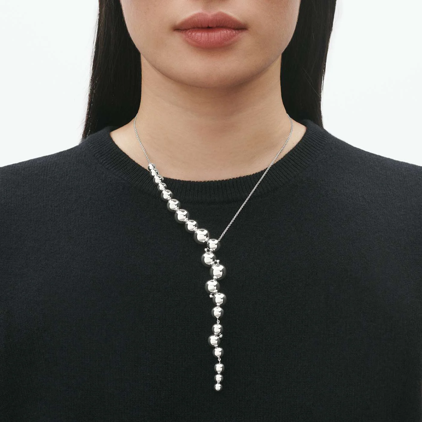 Moonlight Grapes Silver Necklace - Image 3
