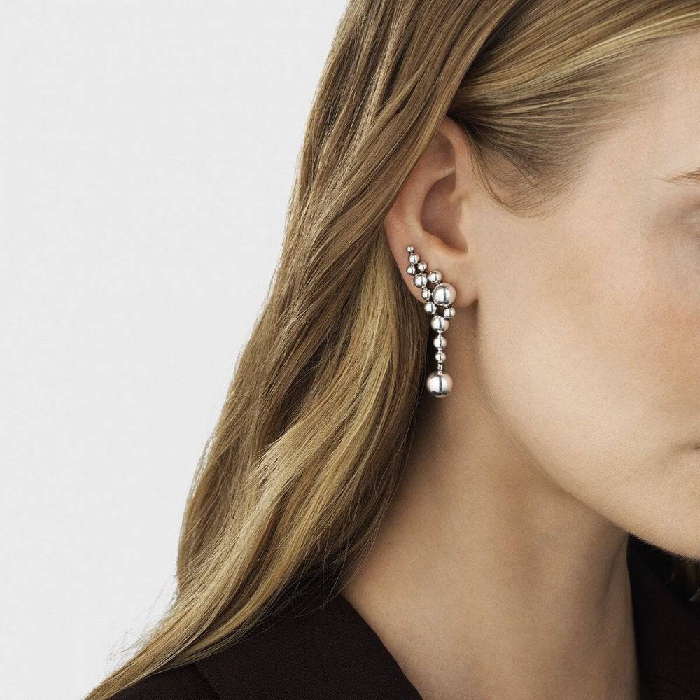 Moonlight Grapes Silver Single Drop Right Ear Cuff - Image 2