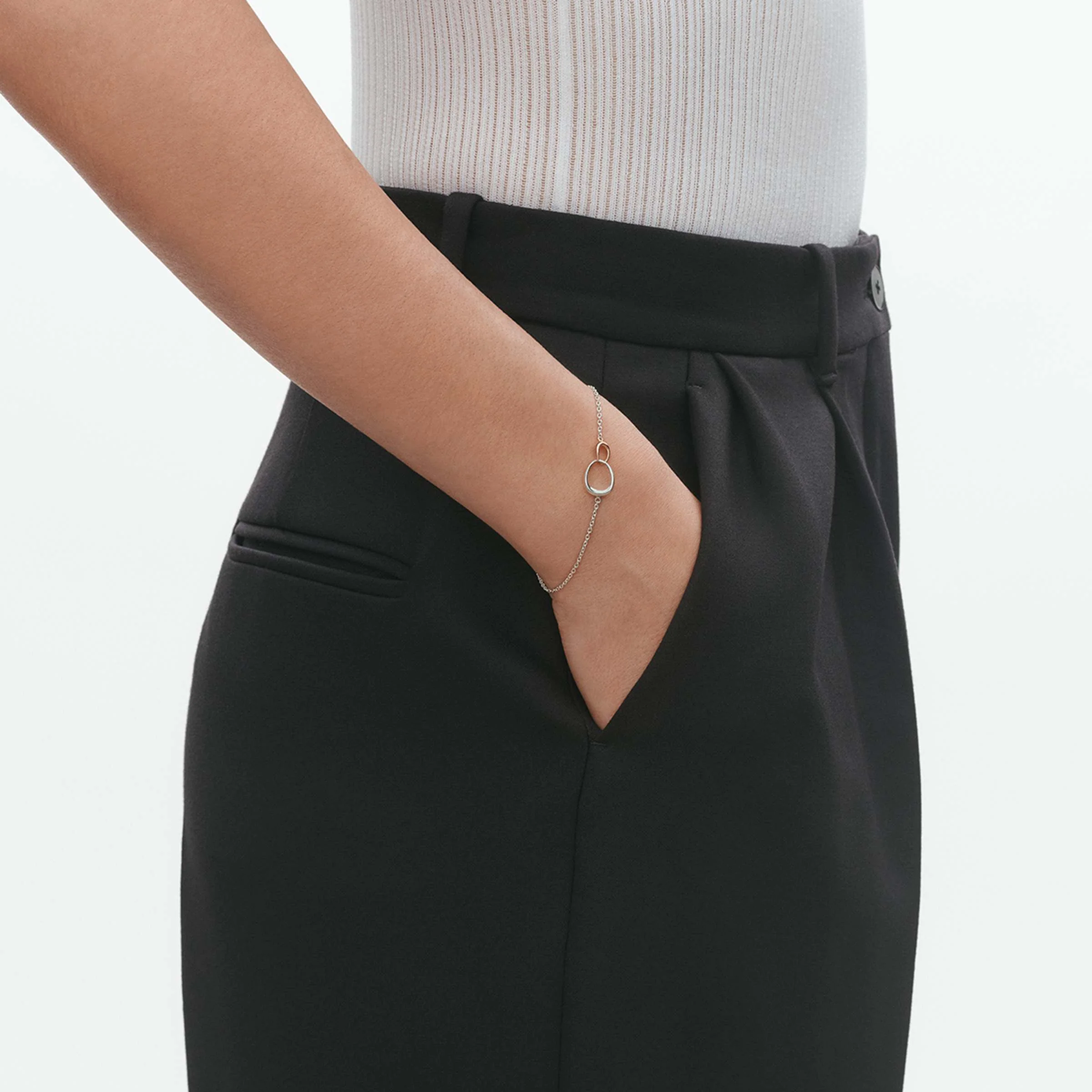 Offspring Sterling Silver & 18ct Rose Gold Bracelet - Image 2
