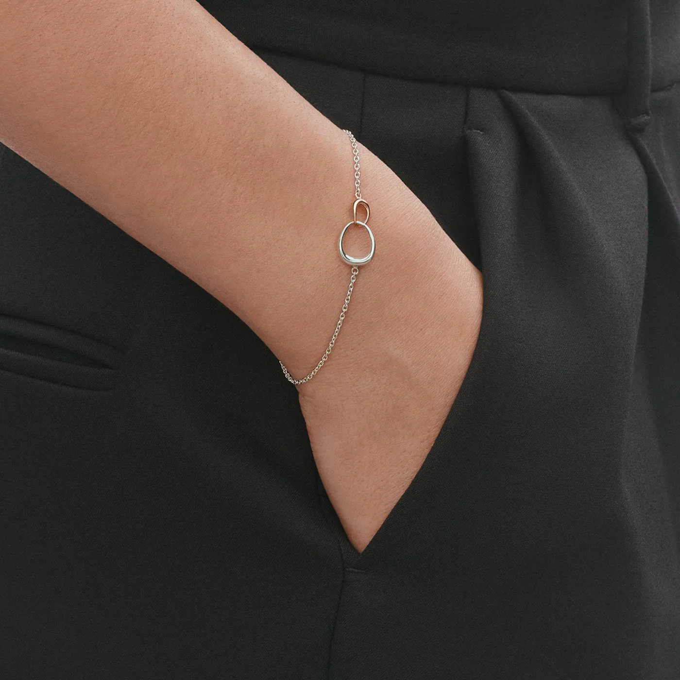 Offspring Sterling Silver & 18ct Rose Gold Bracelet - Image 3