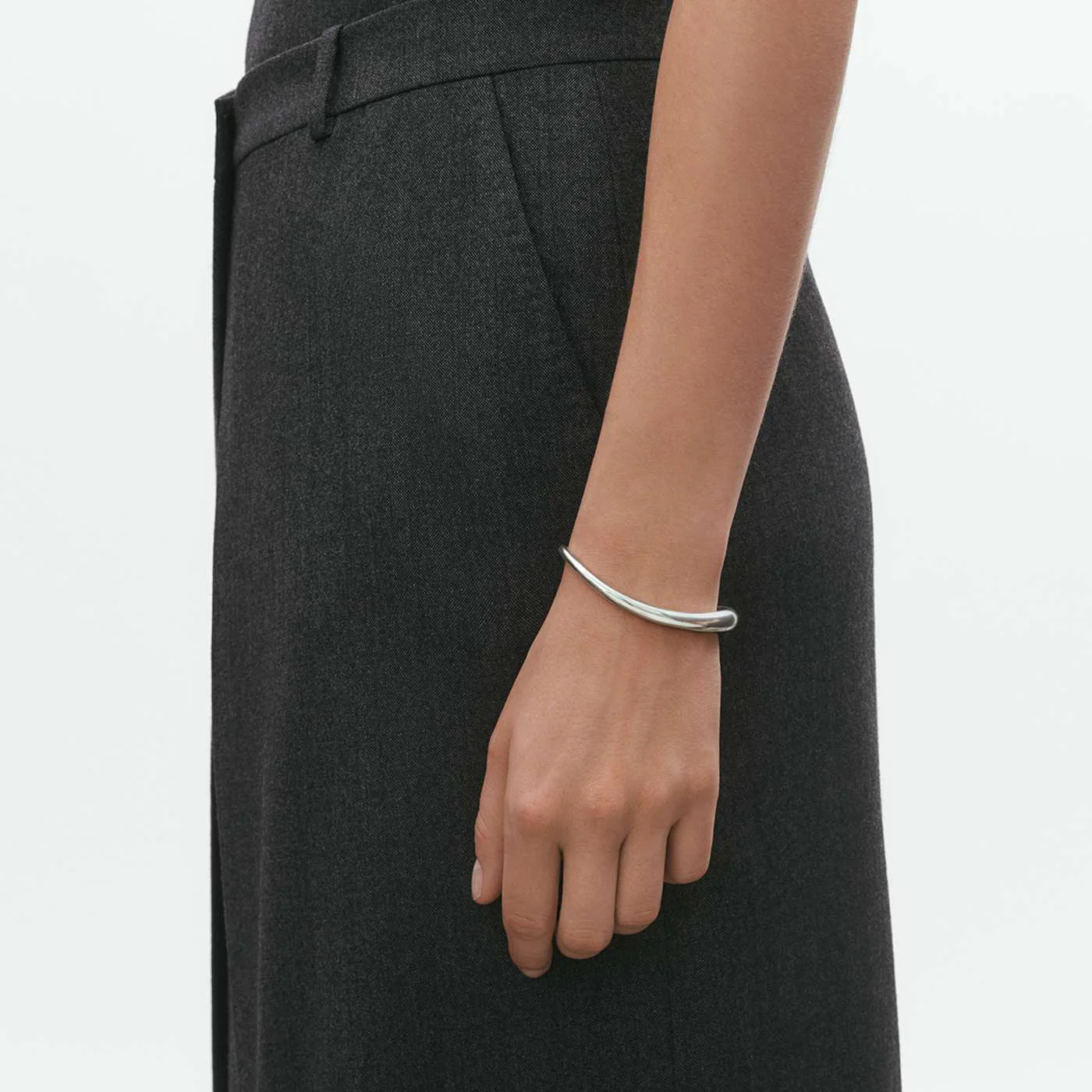 Offspring Sterling Silver Open Bangle - Image 2