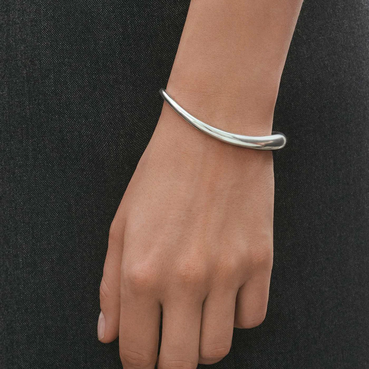 Offspring Sterling Silver Open Bangle - Image 3