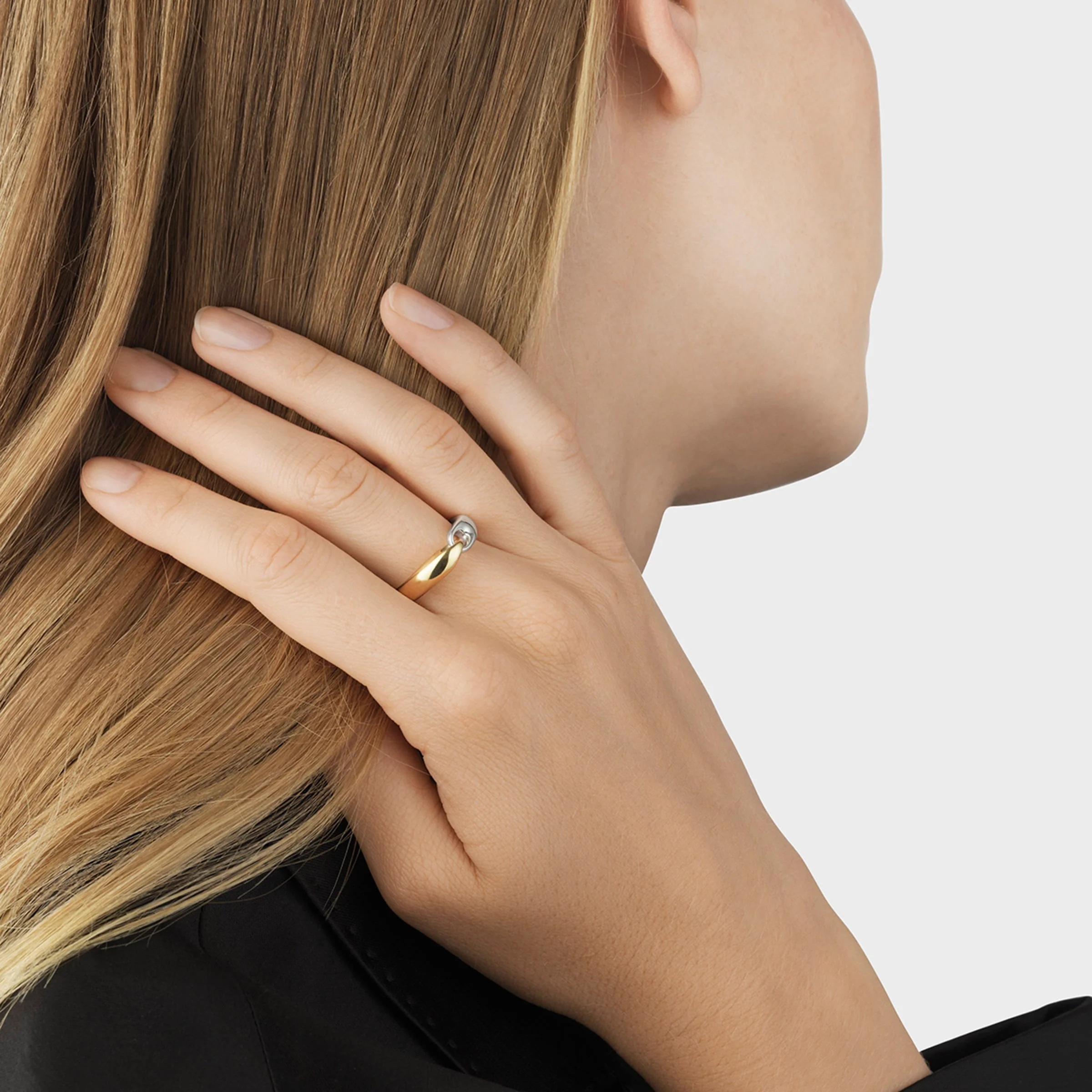 Reflect 18ct Yellow Gold And Silver Small Ring - Image 2