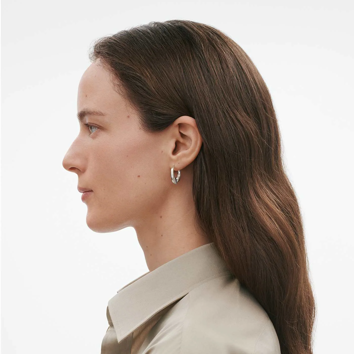 Reflect Silver Large Earhoops - Image 2