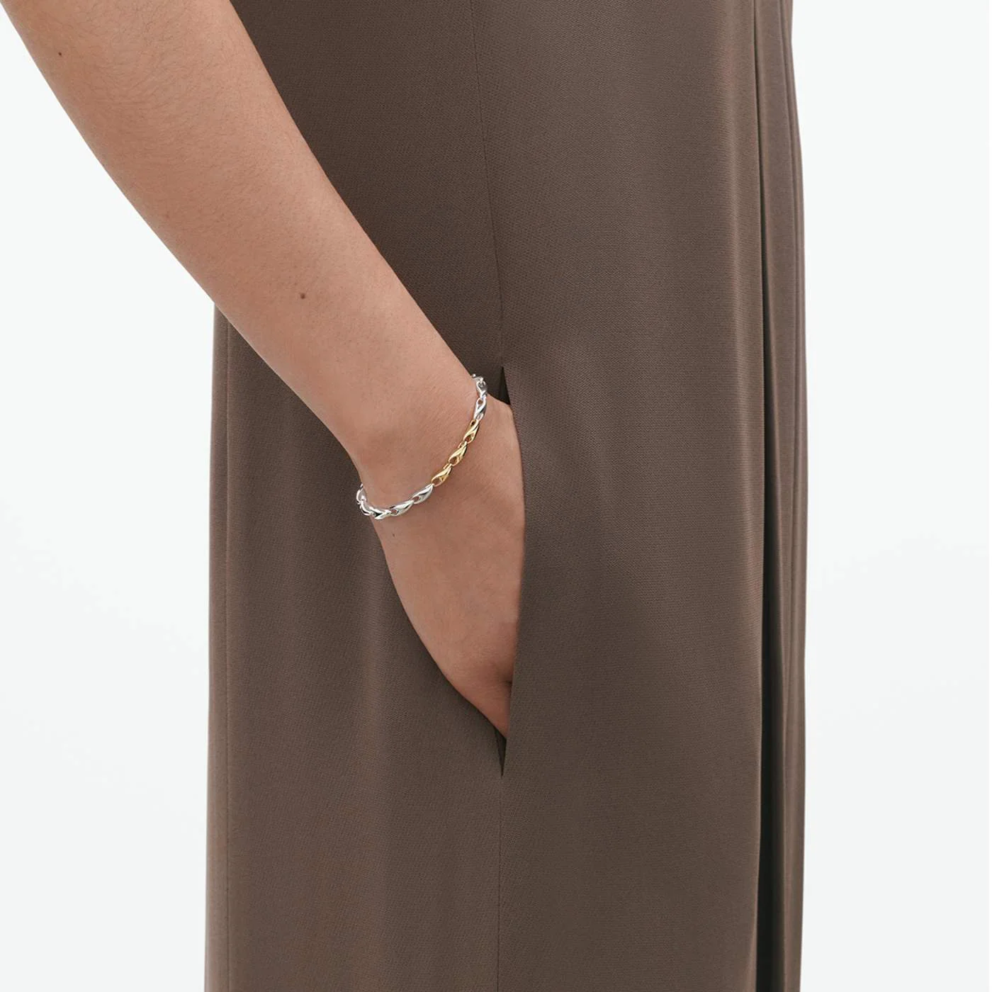 Reflect Sterling Silver And 18ct Yellow Gold Bracelet - Image 2