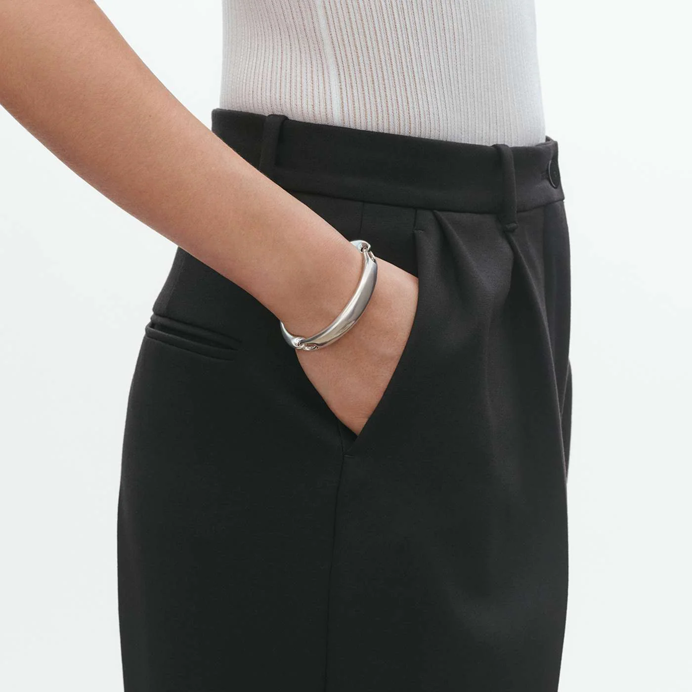 Reflect Sterling Silver ID Bangle - Image 2