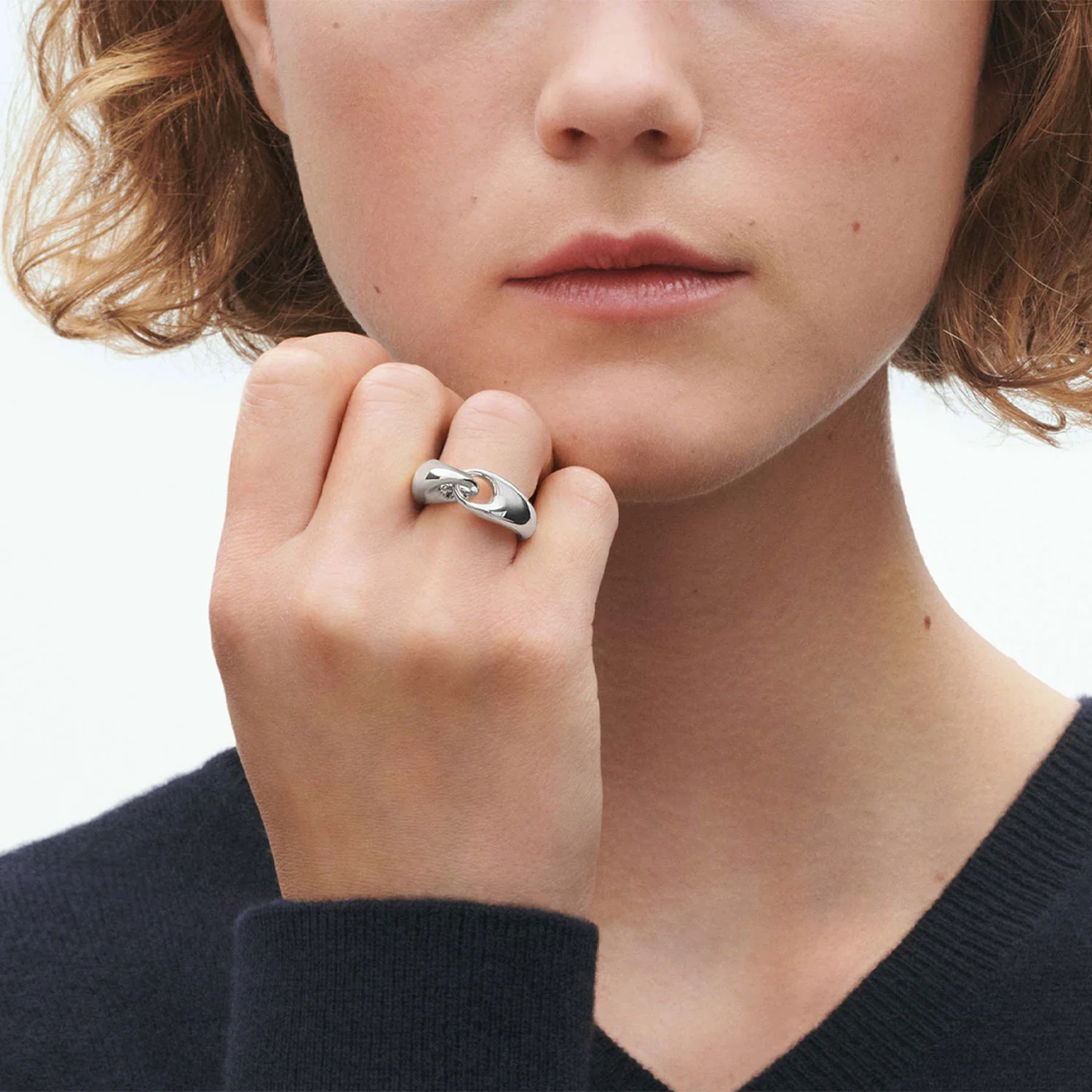Reflect Sterling Silver Large Ring - Image 3
