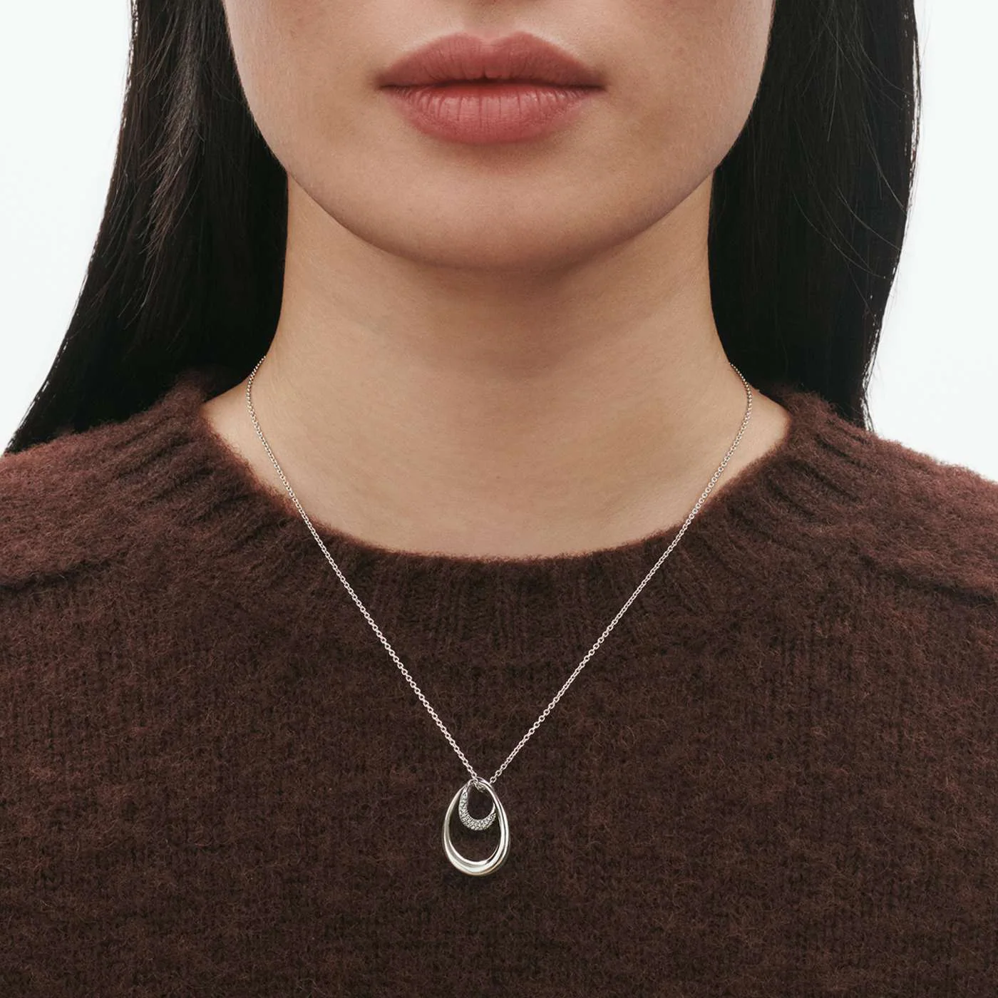 Sterling Silver Offspring Diamond Pendant - Image 3