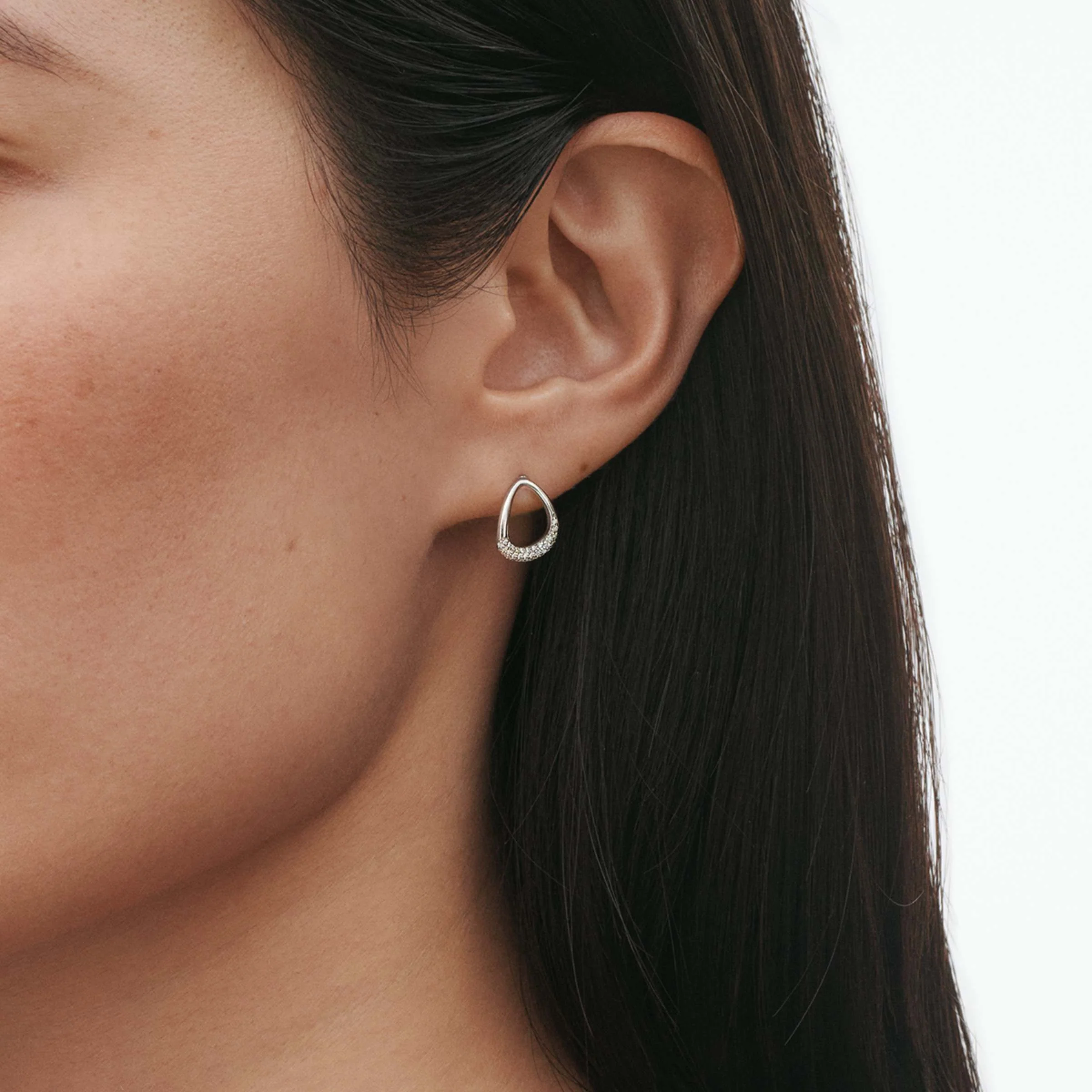 Sterling Silver Offspring Diamond Stud Earrings - Image 3