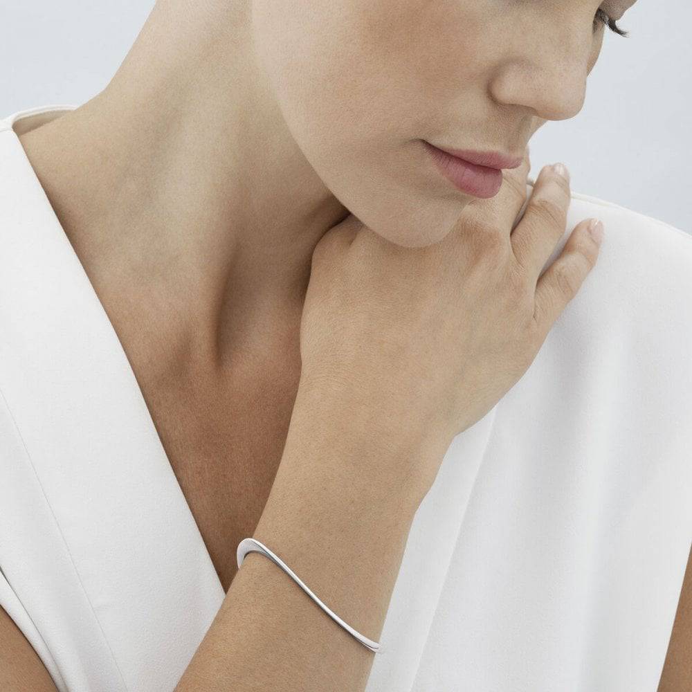 Sterling Silver Offspring Slim Open Bangle - Image 2