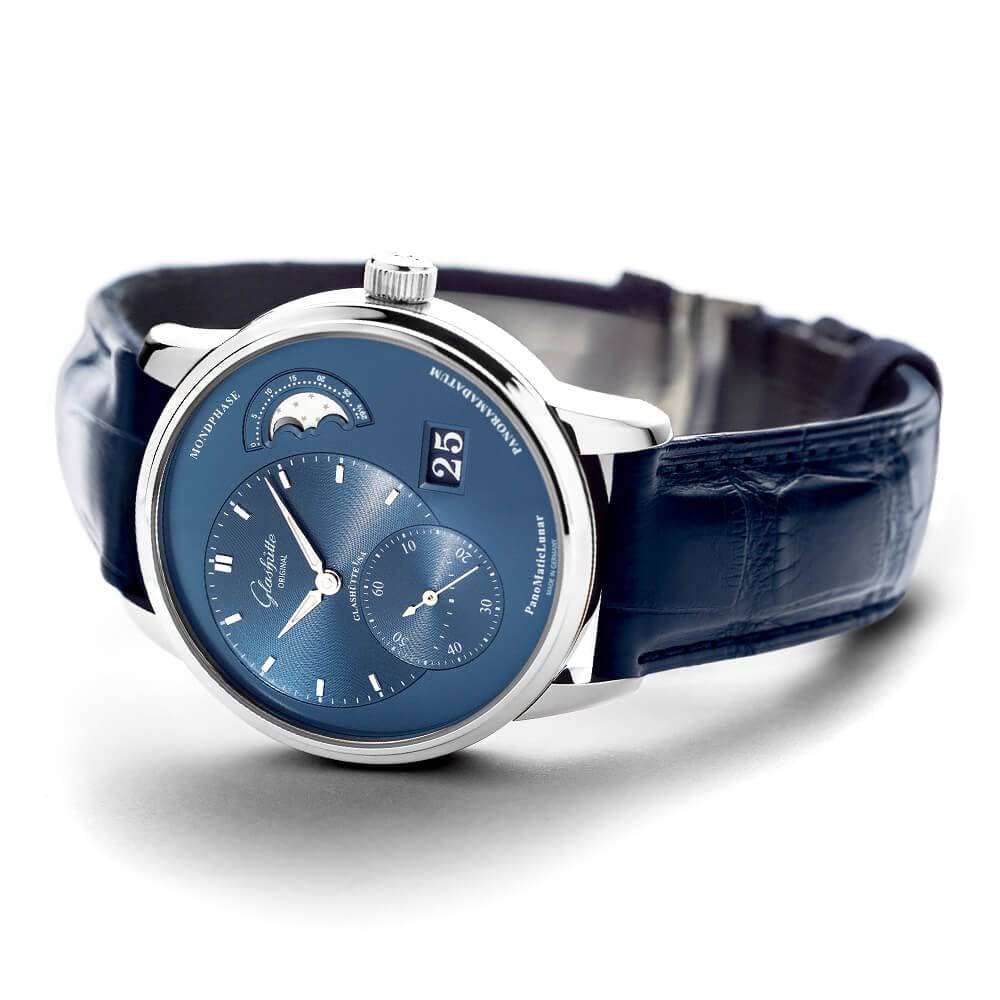 PanoMaticLunar 40mm Steel & Blue Dial Automatic Men's Watch - Image 2