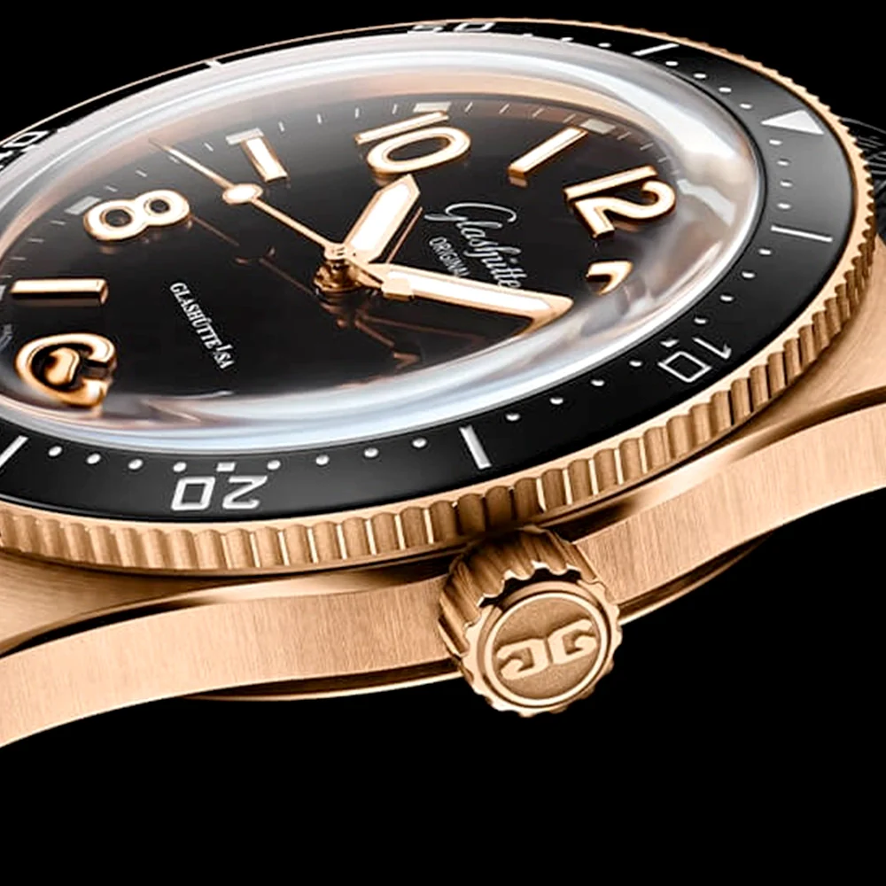 Spezialist SeaQ 39.5mm Black Dial 18ct Rose Gold Mens Watch - Image 4