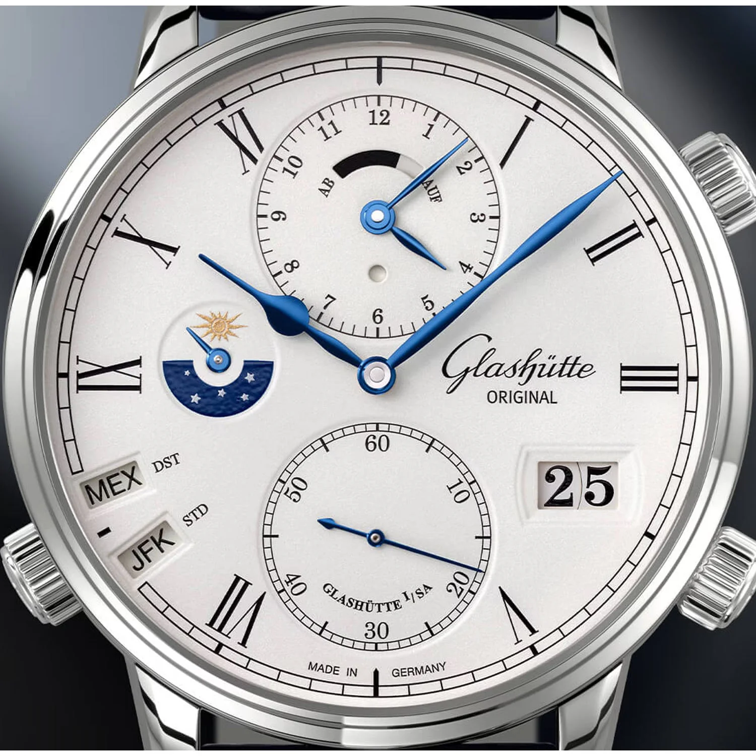 Senator Cosmopolite 44mm Silver Dial Automatic Strap Watch - Image 3