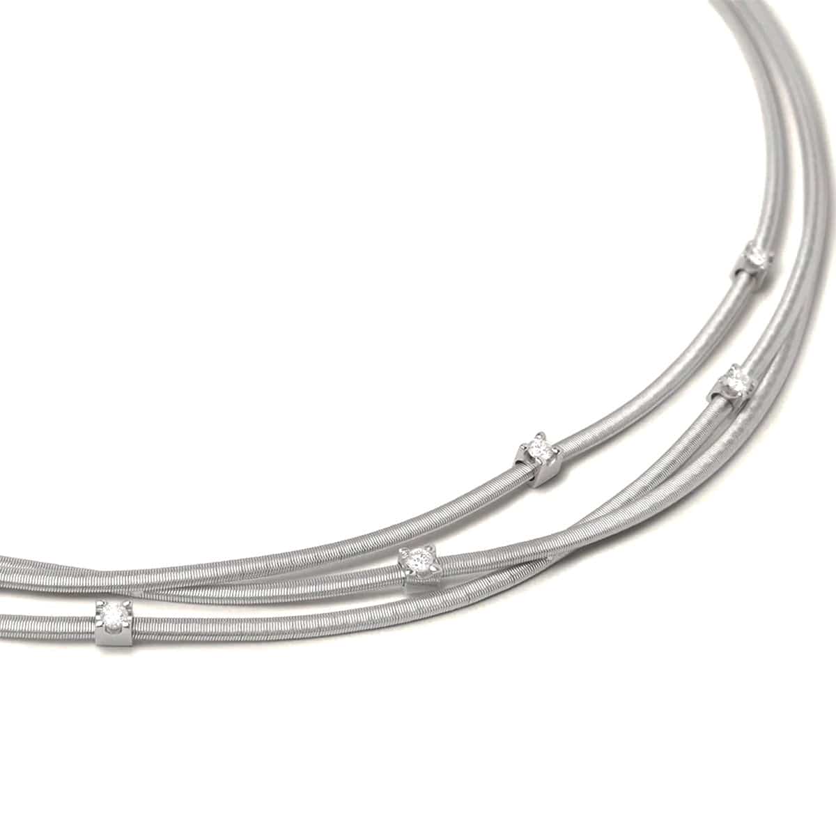 Goa 18ct White Gold Diamond Set Multi Strand Necklace - Image 2