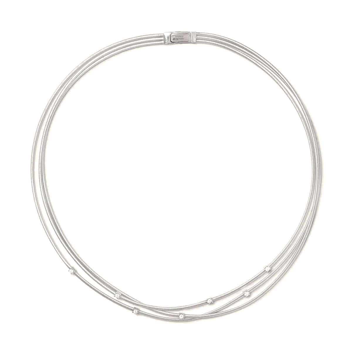 Goa 18ct White Gold Diamond Set Multi Strand Necklace - Image 3