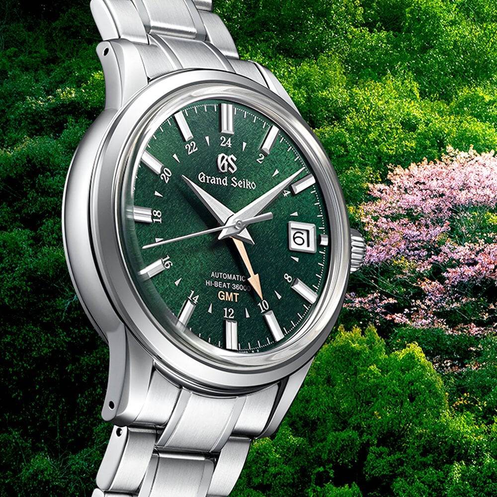 Elegance GMT 39mm Green 'Shunbun' Dial Men's Automatic Bracelet Watch - Image 2