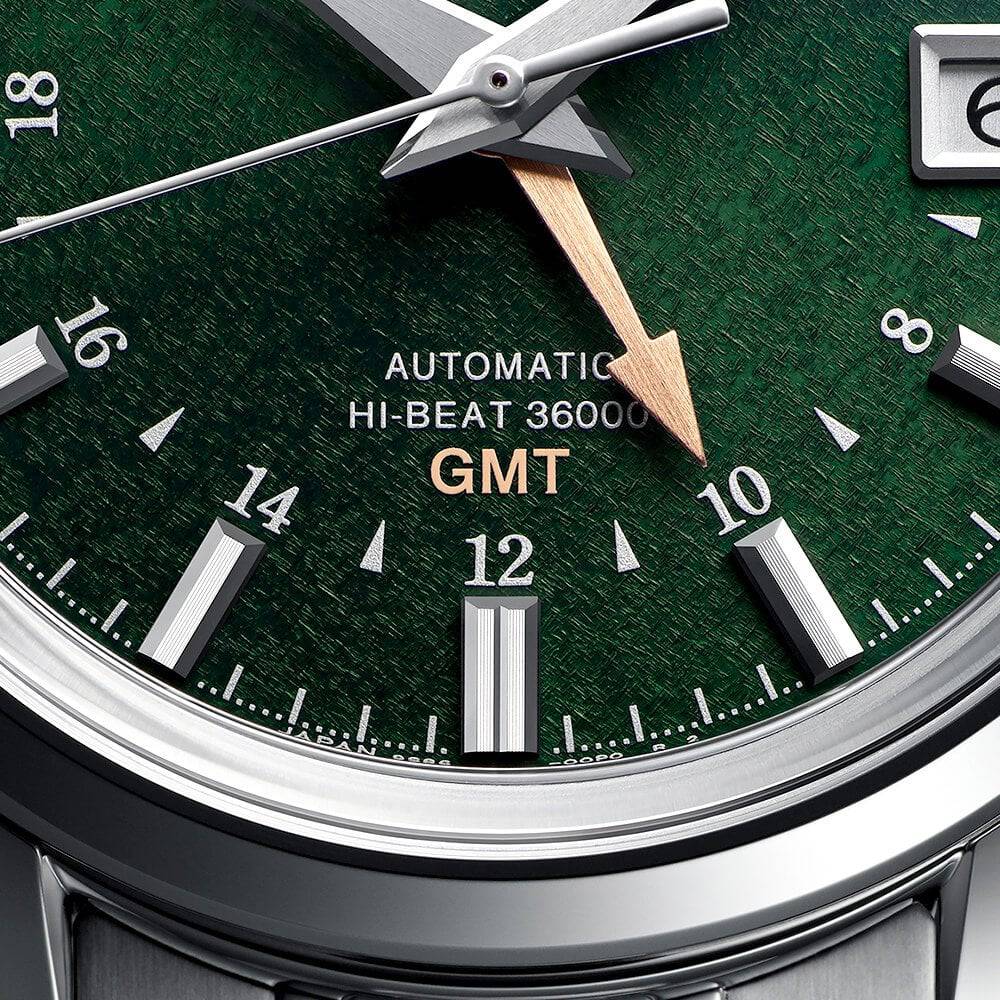 Elegance GMT 39mm Green 'Shunbun' Dial Men's Automatic Bracelet Watch - Image 3