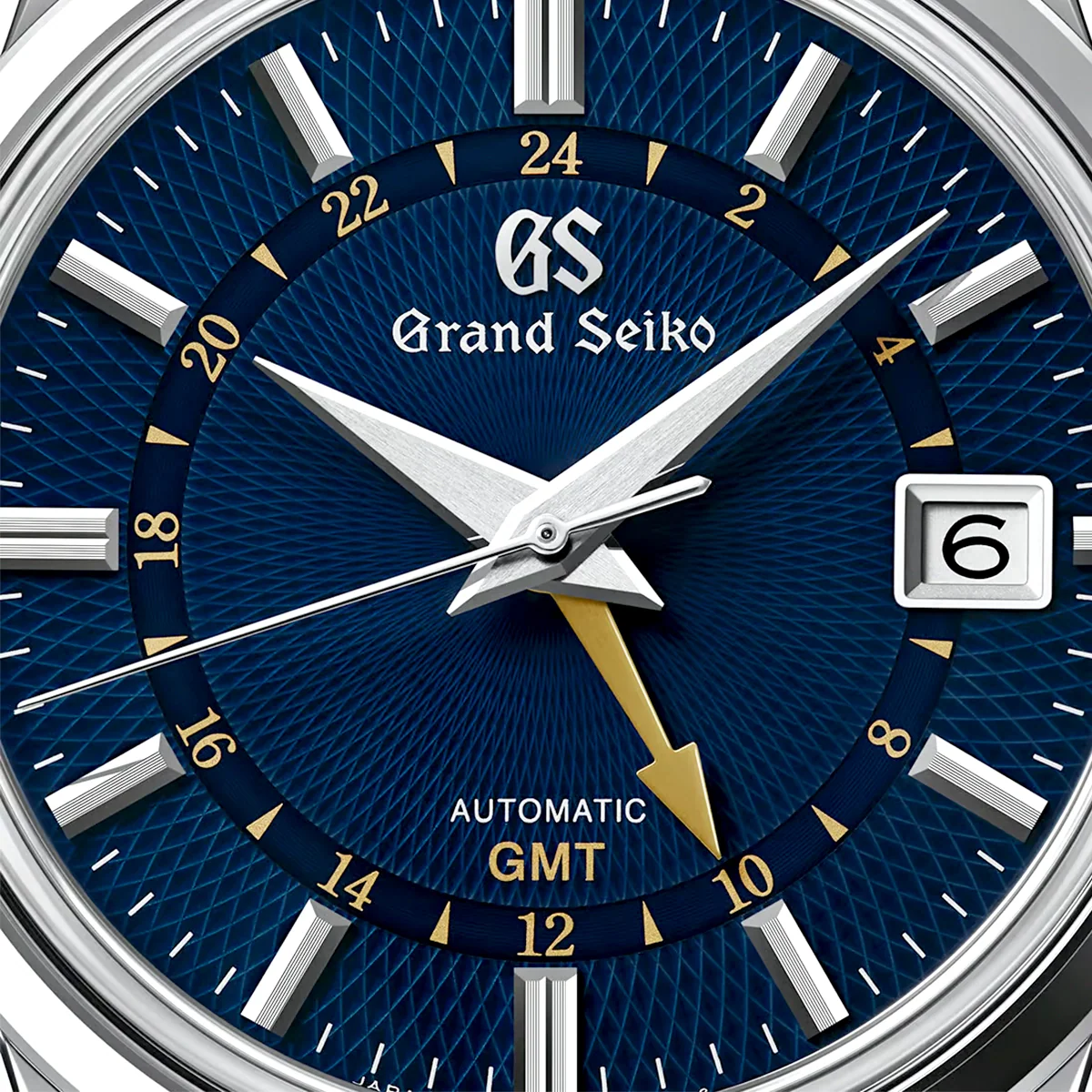 Elegance GMT 'Moondrop' 39mm Blue Dial Mens Strap Watch - Image 3
