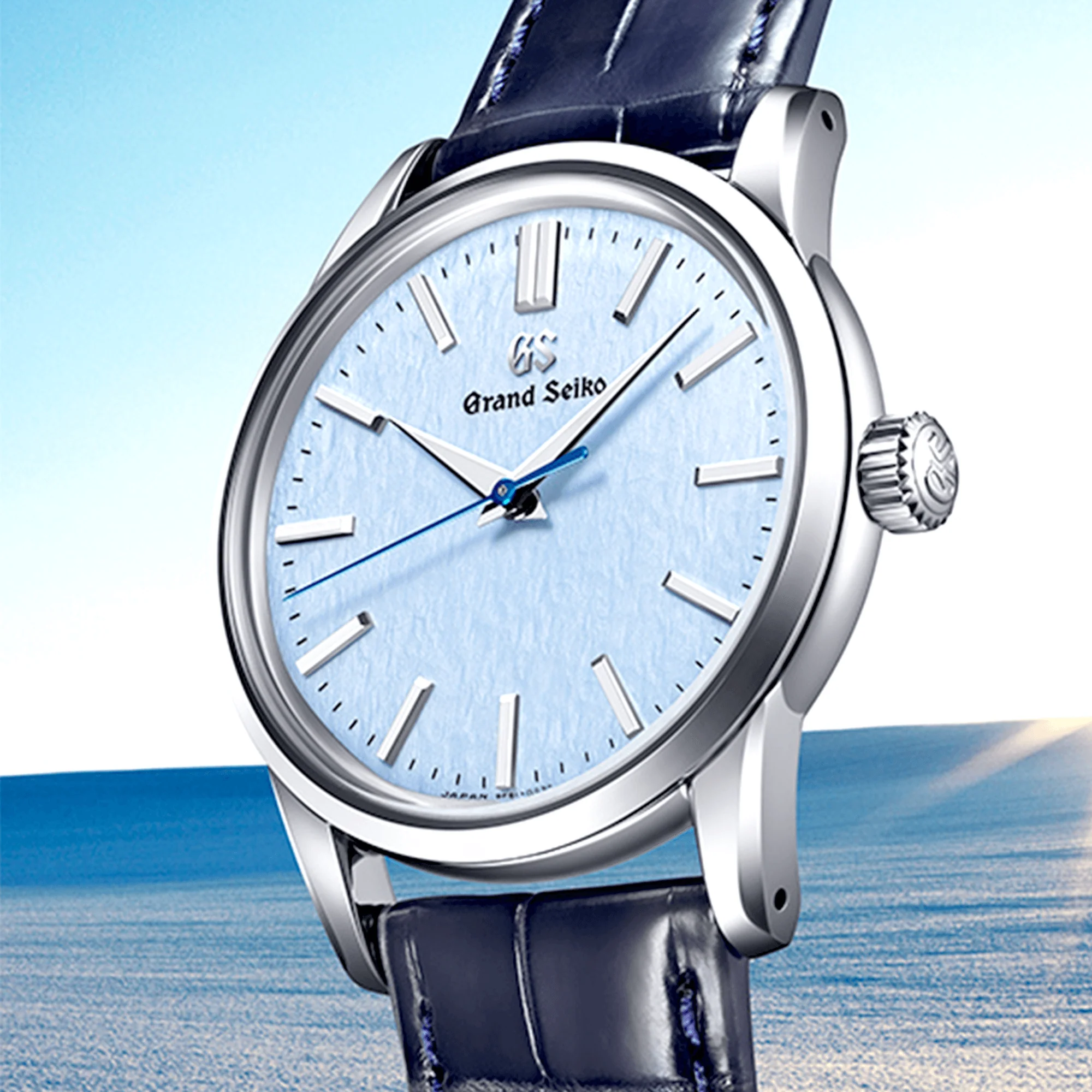 Heritage 34mm 'Skyflake' Blue Dial Ladies Leather Strap Watch - Image 2