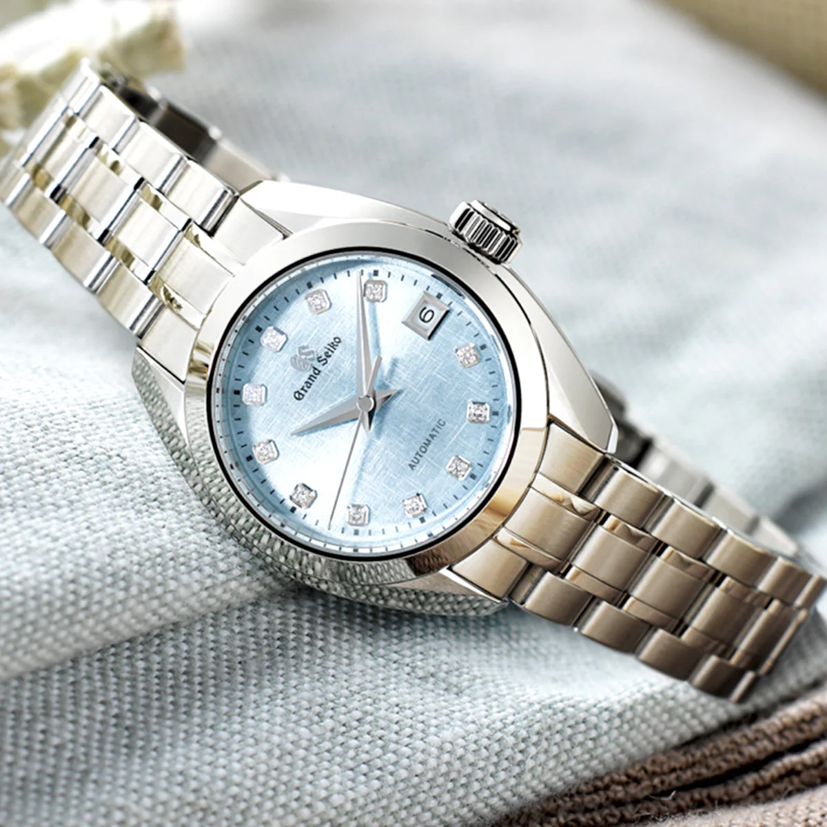 Elegance ‘Mizu-Hanada - Blue Linen’ 27.8mm Blue Diamond Dial Watch - Image 6