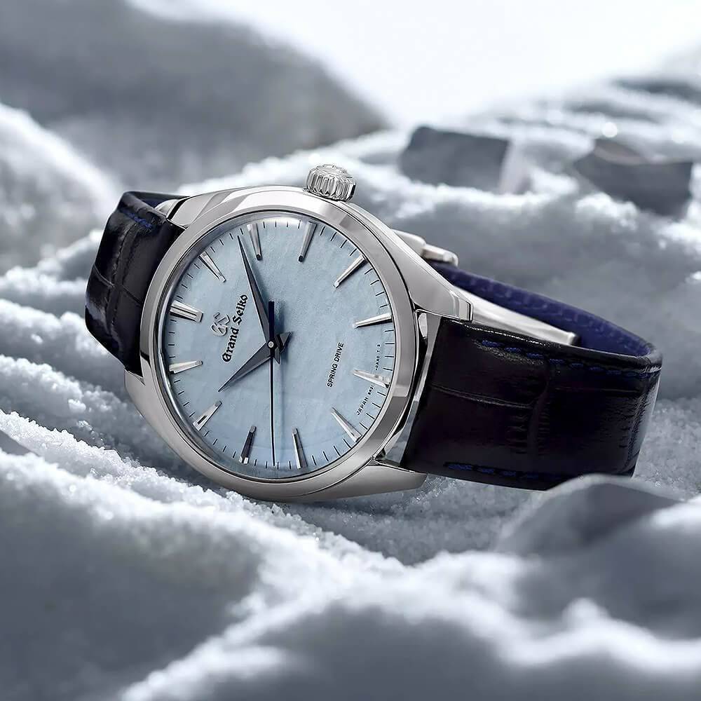 Elegance Spring Drive 'Omiwatari' 39mm Silver Dial Men's Strap Watch - Image 3