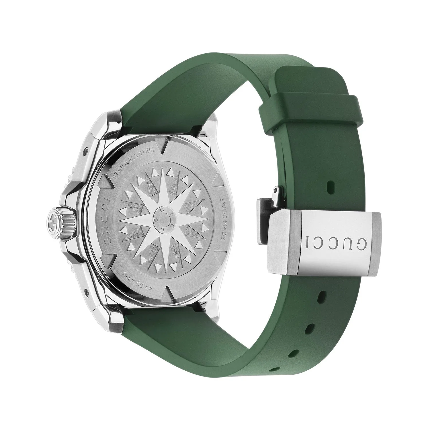 Gucci Dive Automatic 40mm Stainless Steel Black Dial Rubber Strap Watch - Image 3