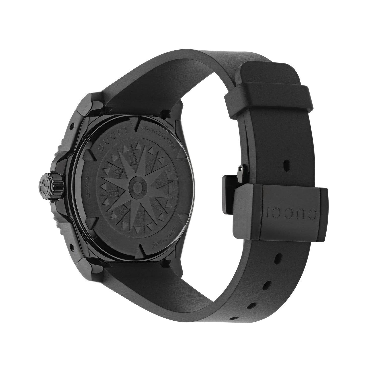 Gucci Dive Automatic 40mm PVD Black Dial Rubber Strap Watch - Image 2