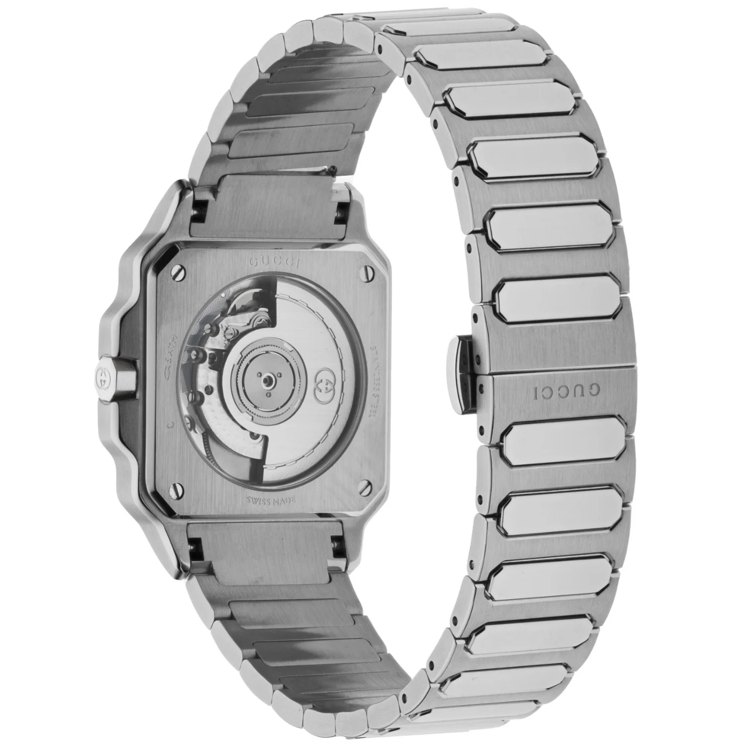 Gucci G-Flat Automatic 36 mm Stainless Steel Black Dial Bracelet Watch - Image 2