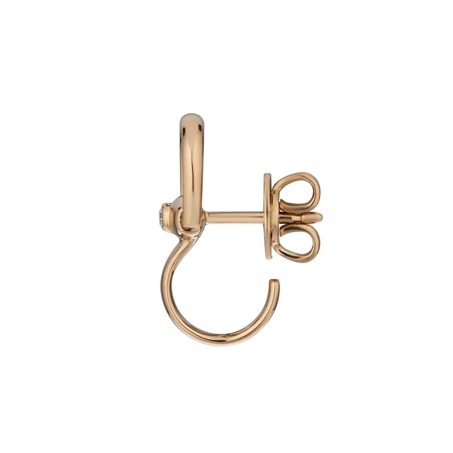 Gucci Horsebit 18ct Rose Gold Diamond Mini Earrings - Image 2
