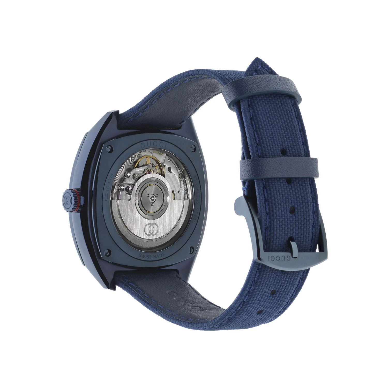 Gucci Interlocking 41mm Blue Dial Men's PVD Rubber Strap Watch - Image 2