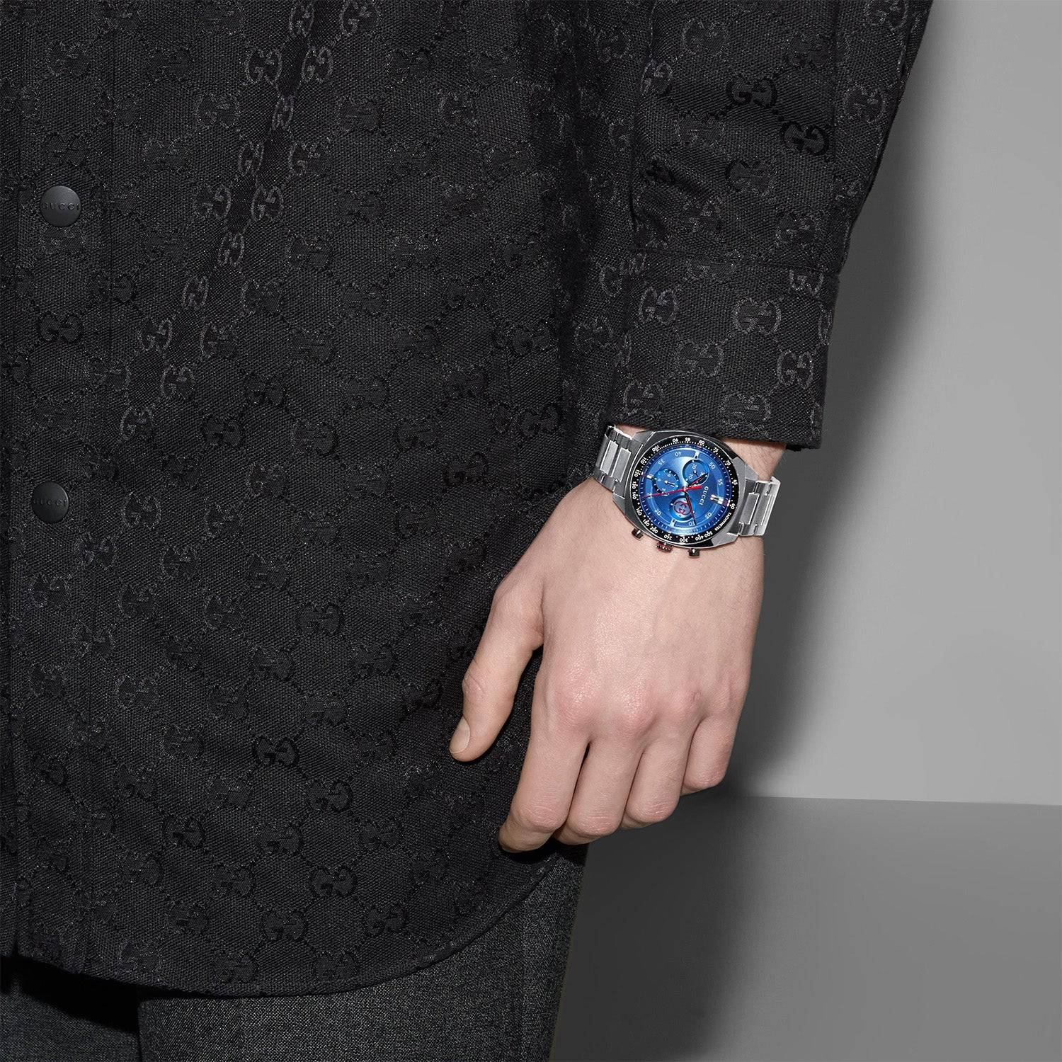 Gucci Interlocking  41mm Blue Dial Men's Bracelet Watch - Image 4