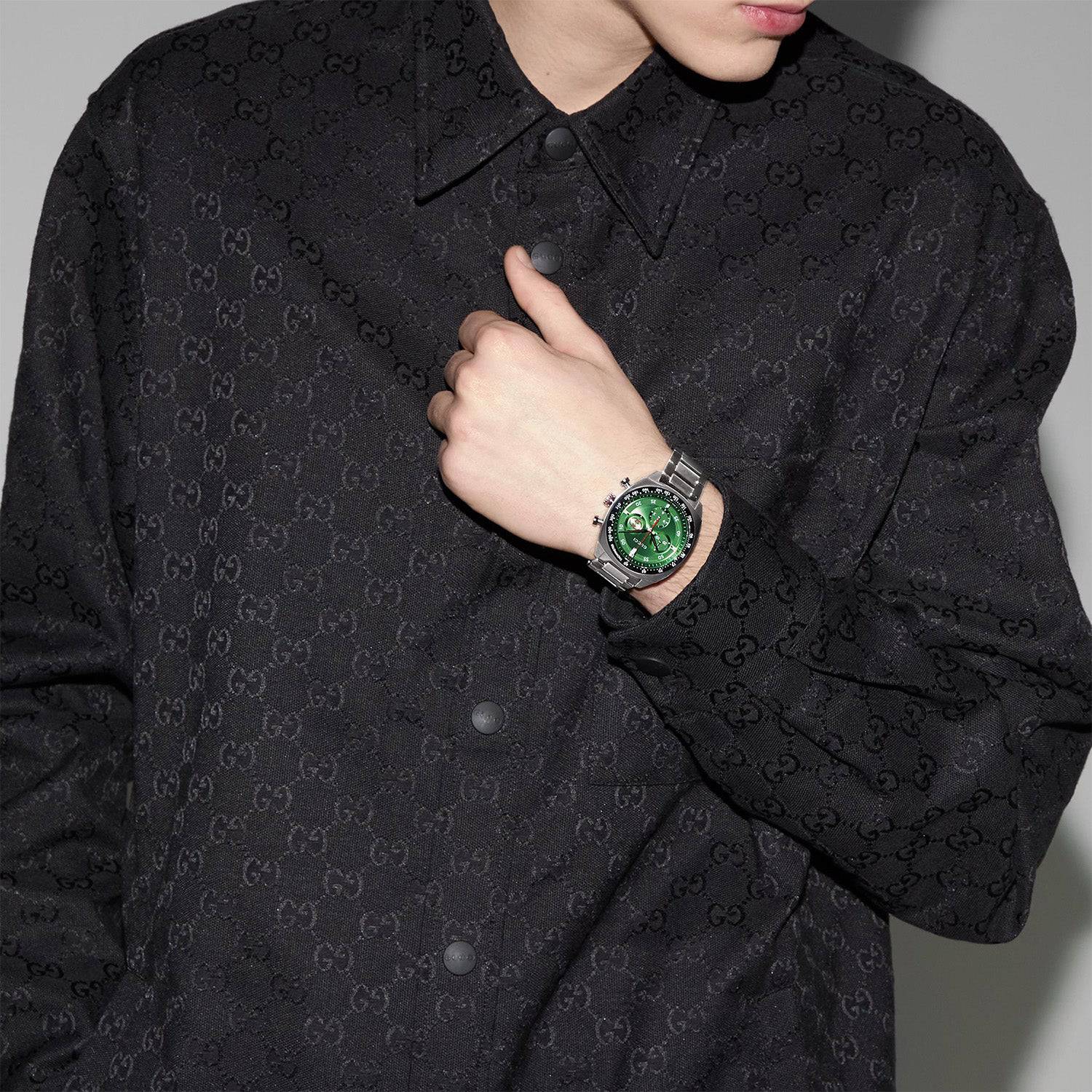 Gucci Interlocking 41mm Green Dial Men's Bracelet Watch - Image 3