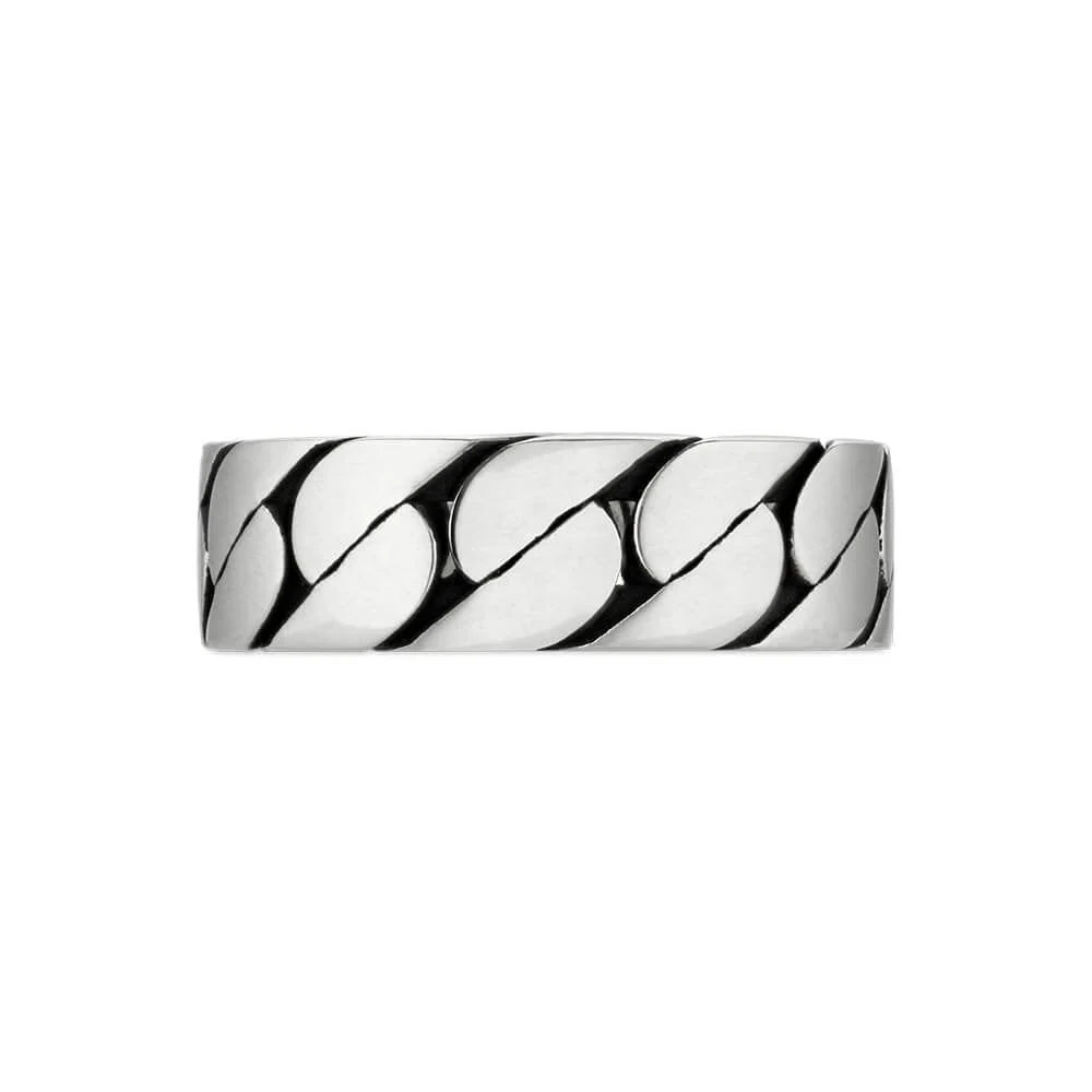 Gucci Interlocking Sterling Silver Logo 6mm Band Ring - Image 6