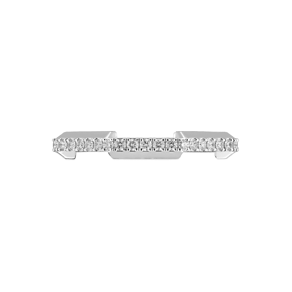 Gucci Link to Love 18ct White Gold Diamond Pave Set Mirrored Ring - Image 2